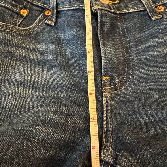 Levi's Altered 711 Skinny Mid Rise Jeans in Dark Wash - Picture 9 of 14